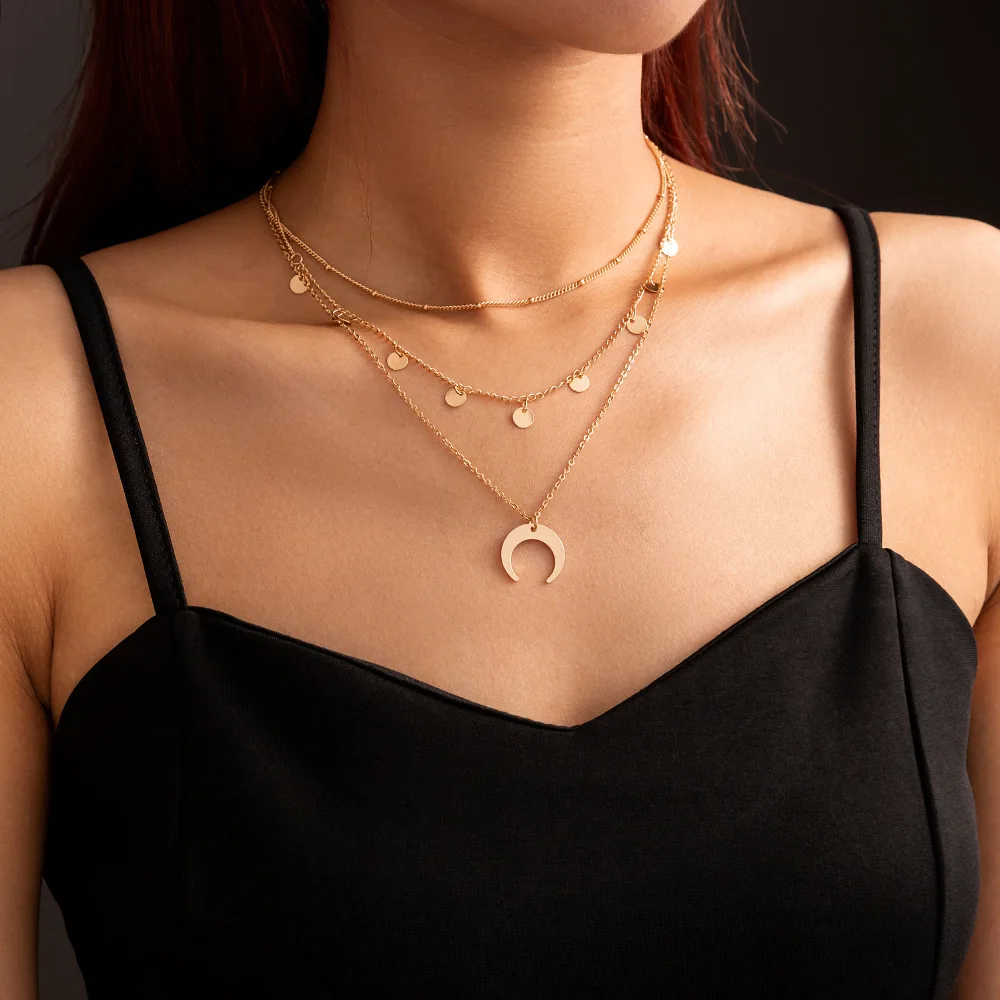 MODOMA Vintage Multi-Layer Moon Design Necklace For Women Luxury Tassel Chains Choker Fashion Party Jewelry Women Pendants
MODOMA Vintage Multi-Layer Moon Design Necklace For Women Luxury Tassel Chains Choker Fashion Party Jewelry Women Pendants