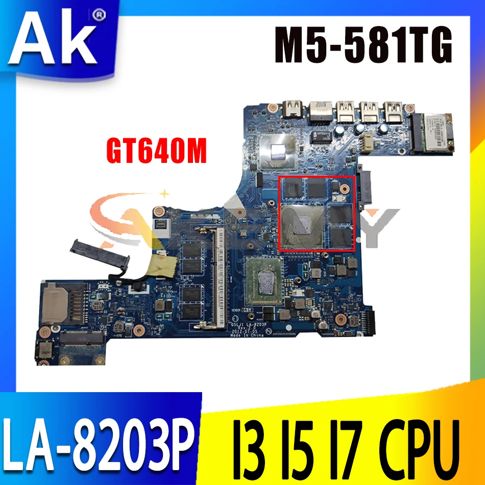 M5-581TG LA-8203P motherboard 2GB GT640M GPU I3 I5 I7 CPU for Acer ASPIRE M5-581G M5-581TG Laptop motherboard mainboard
M5-581TG LA-8203P motherboard 2GB GT640M GPU I3 I5 I7 CPU for Acer ASPIRE M5-581G M5-581TG Laptop motherboard mainboard
