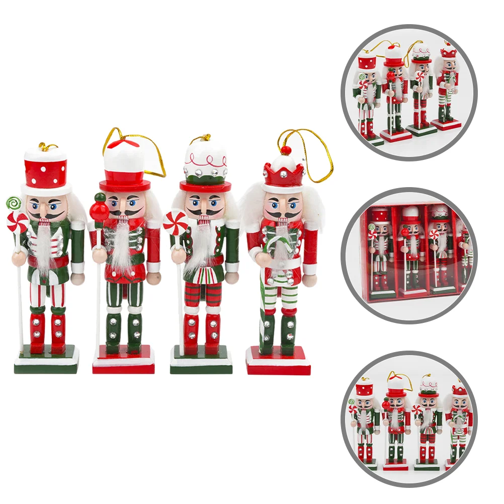 4 Pcs Hanging Nutcracker Decoration Festival Xmas Tree Christmas Ornaments Wood Nutcrackers Venue Setting Props Decorations
4 Pcs Hanging Nutcracker Decoration Festival Xmas Tree Christmas Ornaments Wood Nutcrackers Venue Setting Props Decorations