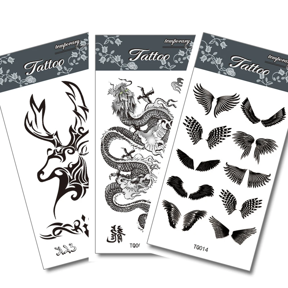 3Pcs/Lot Waterproof Flower Temporary Tattoo Sticker Deer Dragon Pattern Water Transfer Under Breast Shoulder Body Fake Tattoo
3Pcs/Lot Waterproof Flower Temporary Tattoo Sticker Deer Dragon Pattern Water Transfer Under Breast Shoulder Body Fake Tattoo