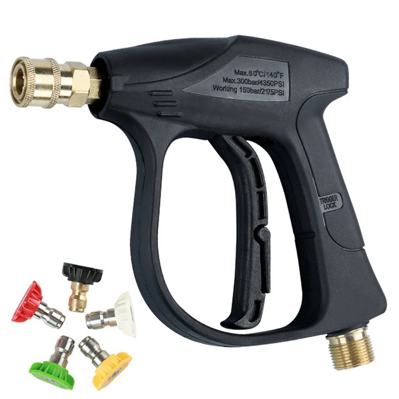 1/4 High-Pressure Cleaning Water Gun Car Wash Water Gun M22 Quick Plug Live Connection
1/4 High-Pressure Cleaning Water Gun Car Wash Water Gun M22 Quick Plug Live Connection