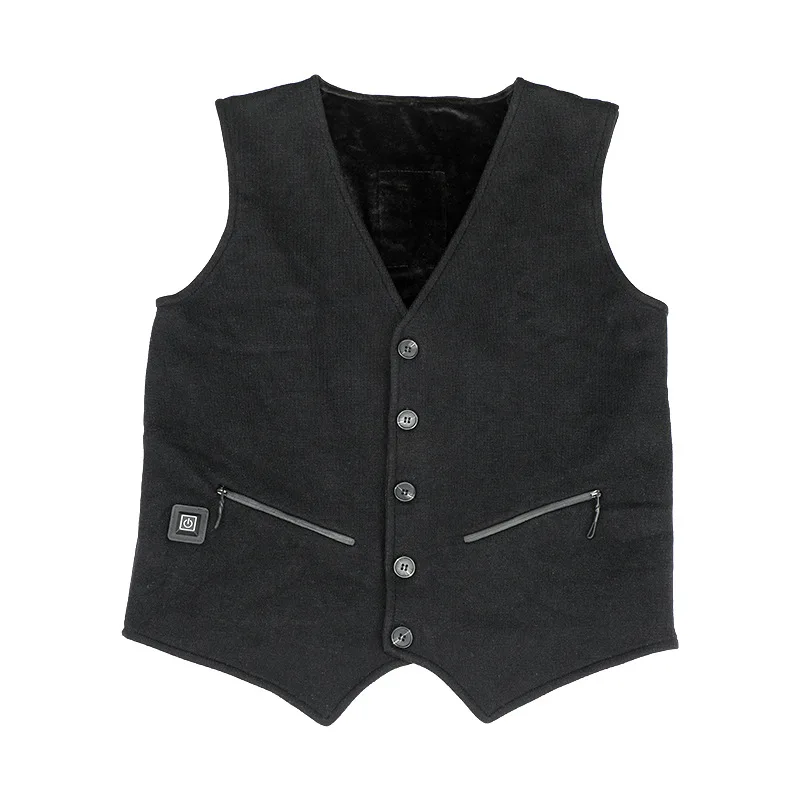 Heating vest high elastic knitted elastic fabric rechargeable heating vest front and rear black color
Heating vest high elastic knitted elastic fabric rechargeable heating vest front and rear black color