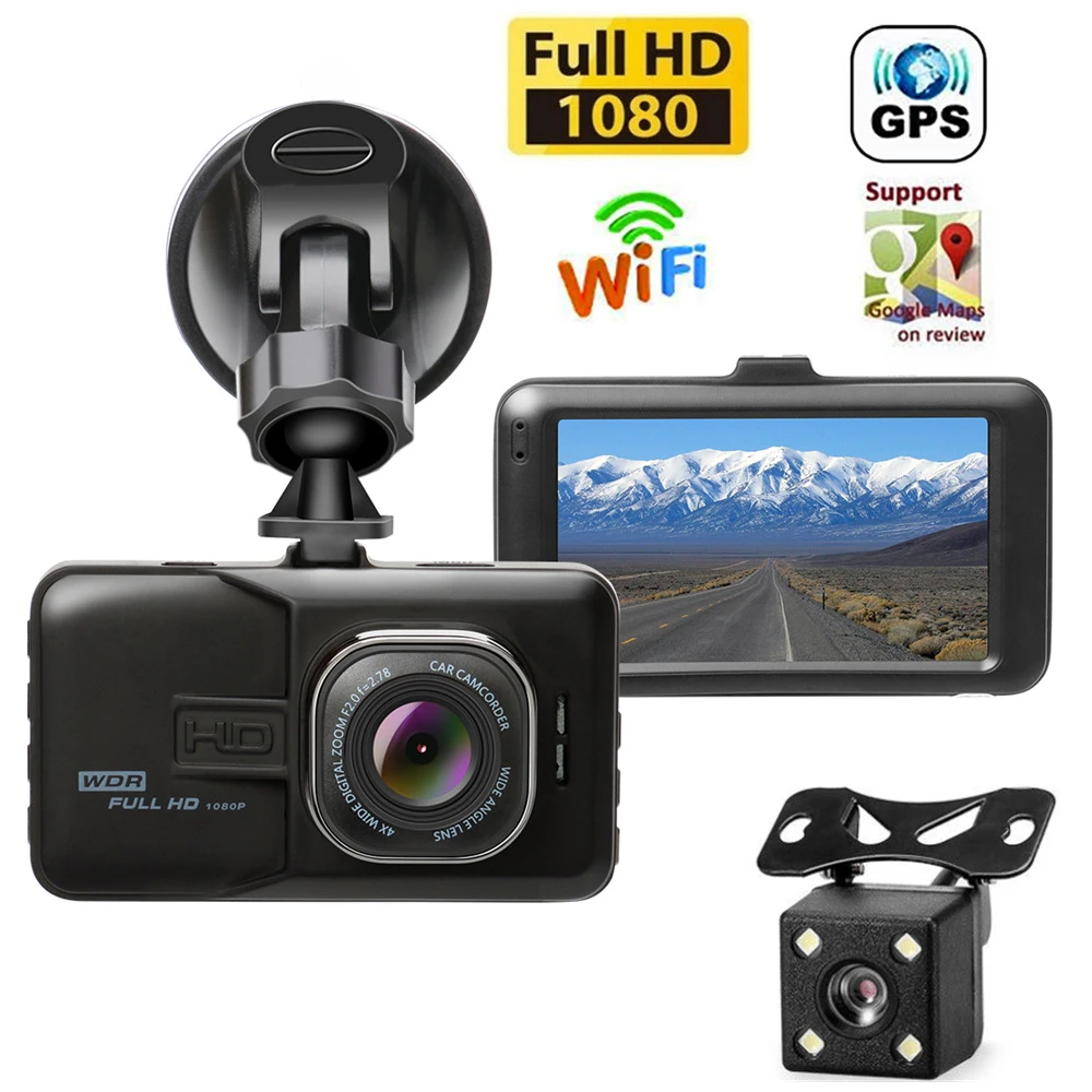Car DVR WiFi Dash Cam 4.0" Full HD 1080P Rear View Vehicle Cameras Driving Recorder Auto Dashcam Black Box GPS Car Accessories
Car DVR WiFi Dash Cam 4.0" Full HD 1080P Rear View Vehicle Cameras Driving Recorder Auto Dashcam Black Box GPS Car Accessories