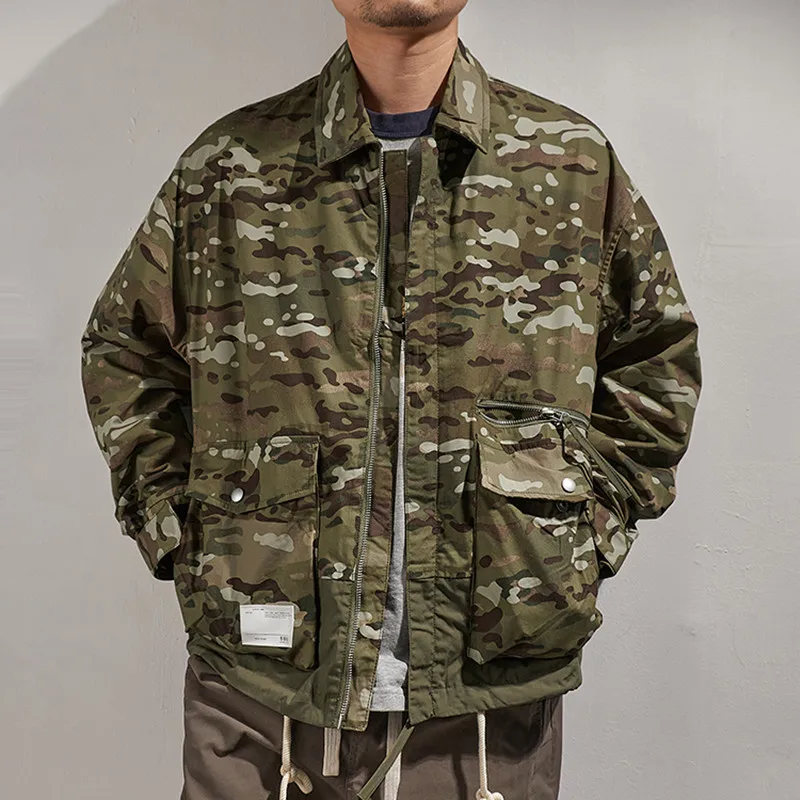 Military German Spot Camouflage Tooling Jacket Coat Men's Fashion Fashion Raglan Sleeves Patchwork Contrast Lapel Coat
Military German Spot Camouflage Tooling Jacket Coat Men's Fashion Fashion Raglan Sleeves Patchwork Contrast Lapel Coat