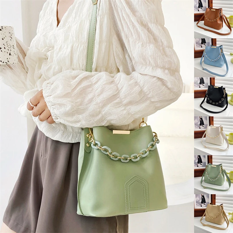 Retro Elegant Female Chain Tote Bucket Bag Women Chain Pu Leather Portable Handbag Travel Fashion Simple Shoulder Messenger Bag
Retro Elegant Female Chain Tote Bucket Bag Women Chain Pu Leather Portable Handbag Travel Fashion Simple Shoulder Messenger Bag