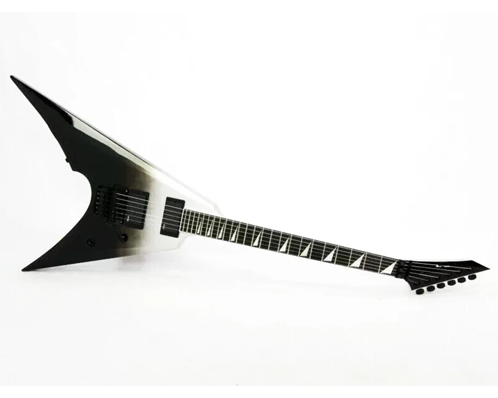 Factory Customization Arrow Black Silver Gradient Electric Guitar Good Quality
Factory Customization Arrow Black Silver Gradient Electric Guitar Good Quality