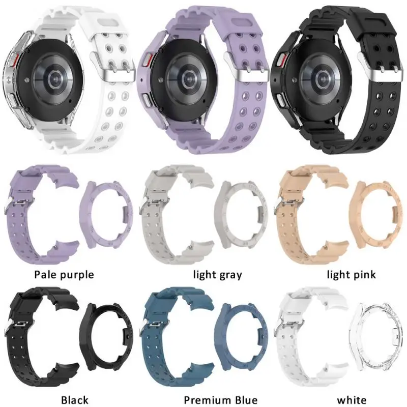 Silicone Bracelet Strap And Case Sweat Proof Silicone Strap For Samsung Galaxy Watch5/watch5 Pro Tpu Bumper Smartwatch 40mm
Silicone Bracelet Strap And Case Sweat Proof Silicone Strap For Samsung Galaxy Watch5/watch5 Pro Tpu Bumper Smartwatch 40mm