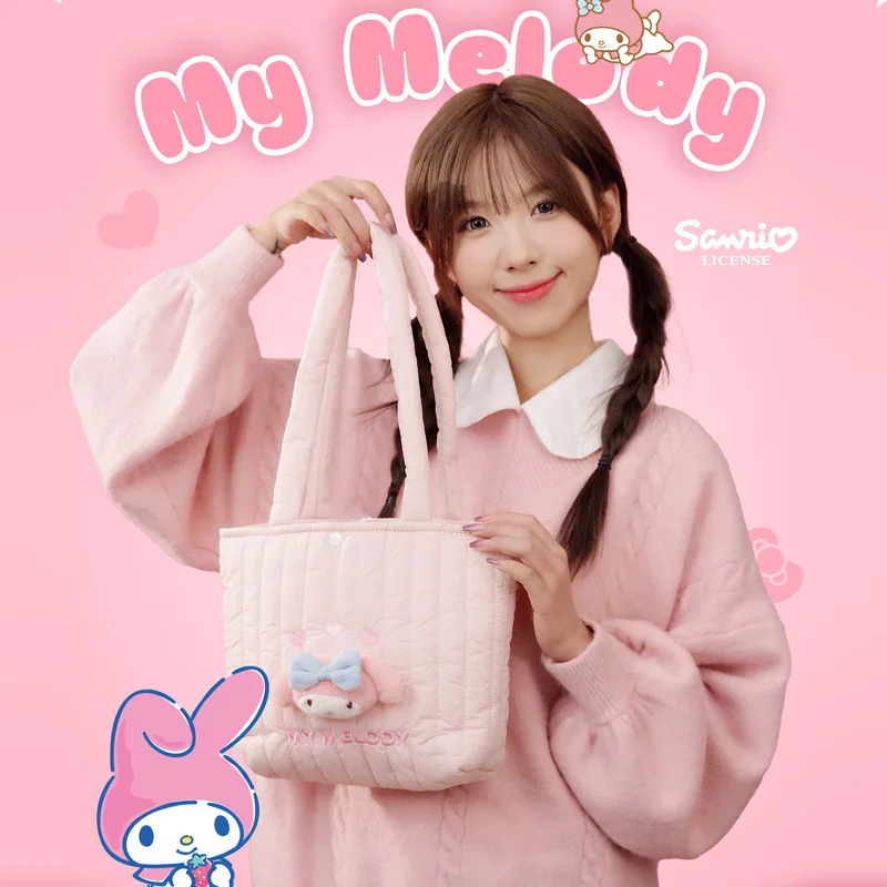 Sanrio Kawaii Anime Cute My Melody Cinnamoroll Handbag Cotton Fiber Cartoon Pochacco Kuromi Fresh and Sweet Girls Gifts
Sanrio Kawaii Anime Cute My Melody Cinnamoroll Handbag Cotton Fiber Cartoon Pochacco Kuromi Fresh and Sweet Girls Gifts