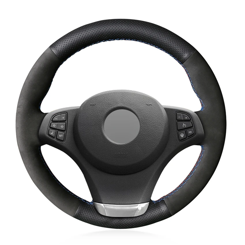 Black Artificial Leather Suede Handsewing No-slip Car Steering Wheel Cover for BMW X3 E83 2003-2010 X5 E53 2003 2004 2005 2006
Black Artificial Leather Suede Handsewing No-slip Car Steering Wheel Cover for BMW X3 E83 2003-2010 X5 E53 2003 2004 2005 2006