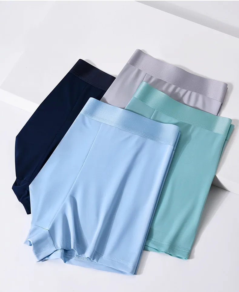 Men's ice silk underwear, silky solid color boxer shorts, cotton crotch boxers, men's underwear
Men's ice silk underwear, silky solid color boxer shorts, cotton crotch boxers, men's underwear