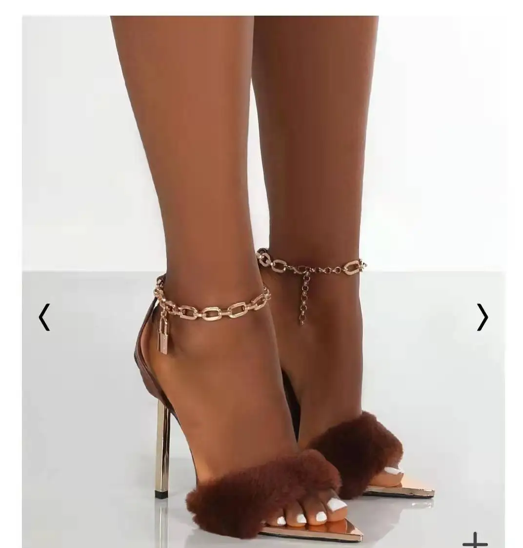 Women's Gladiator Sandals Shoes Sexy White Fur One High Heels Sandals Summer Party Dress Shoes Zipper High Heels
Women's Gladiator Sandals Shoes Sexy White Fur One High Heels Sandals Summer Party Dress Shoes Zipper High Heels