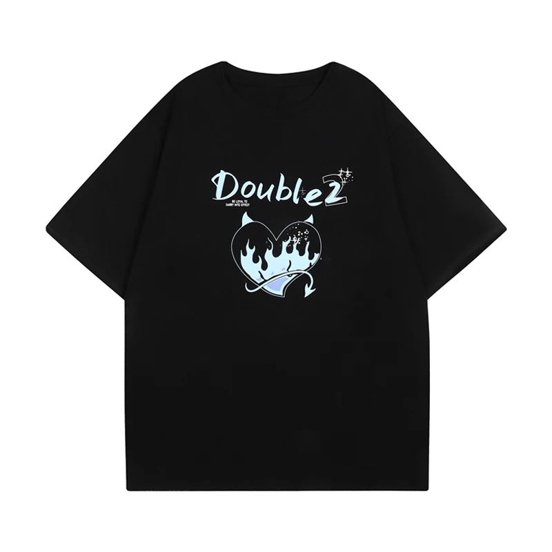 Summer T-shirts Women's Men's Streetwear Harajuku Love Flame Print Crew Neck T-shirts Loose Short Sleeve Tops Cotton Casual Tees
Summer T-shirts Women's Men's Streetwear Harajuku Love Flame Print Crew Neck T-shirts Loose Short Sleeve Tops Cotton Casual Tees