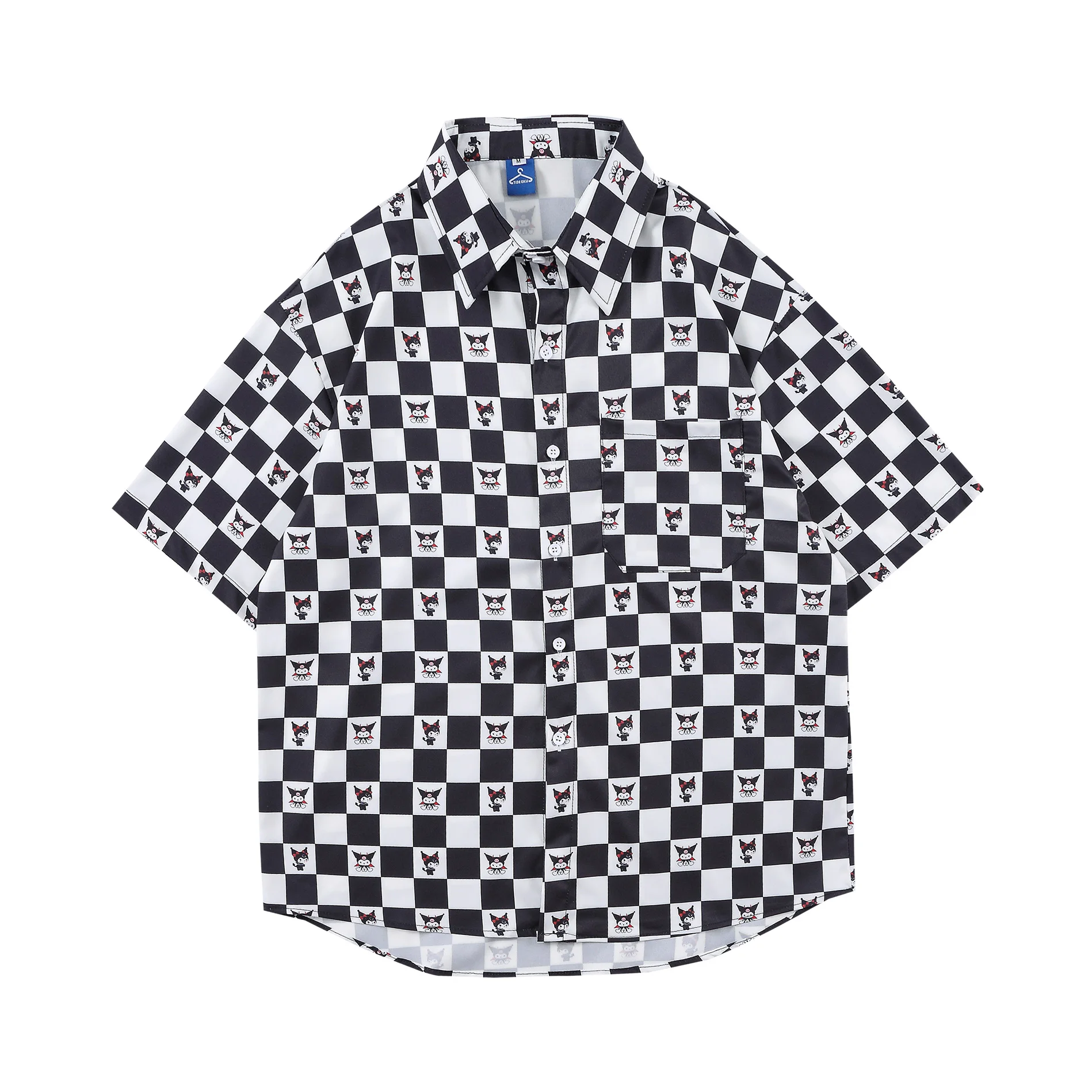 Мужская рубашка в клетку, с коротким рукавом и принтом, большого размера
Мужская рубашка в клетку, с коротким рукавом и принтом, большого размера