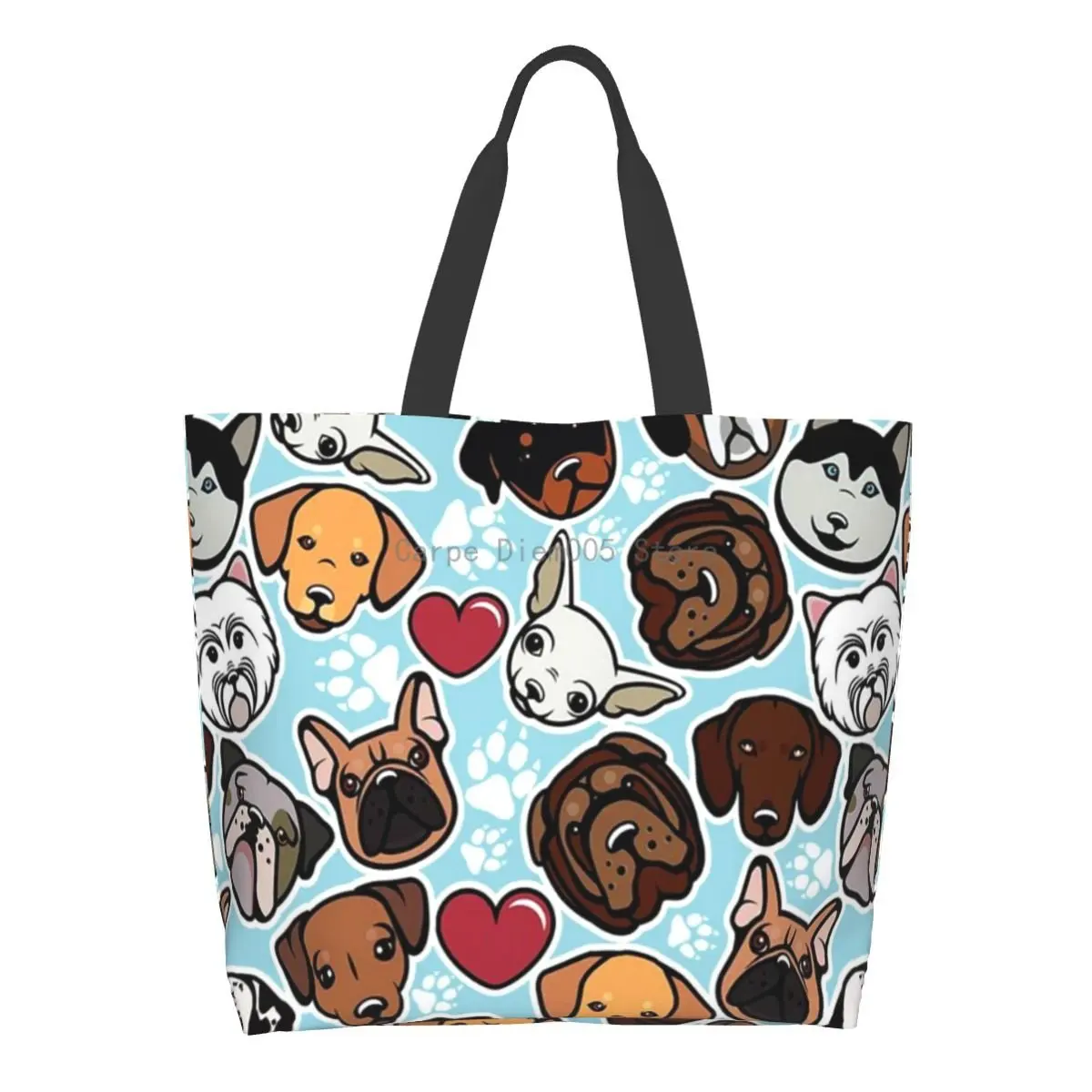 Women Shoulder Bag Dog Po Printed Heart Dog Breed Large Capacity Shopping Grocery Tote Bag For Ladies
Women Shoulder Bag Dog Po Printed Heart Dog Breed Large Capacity Shopping Grocery Tote Bag For Ladies