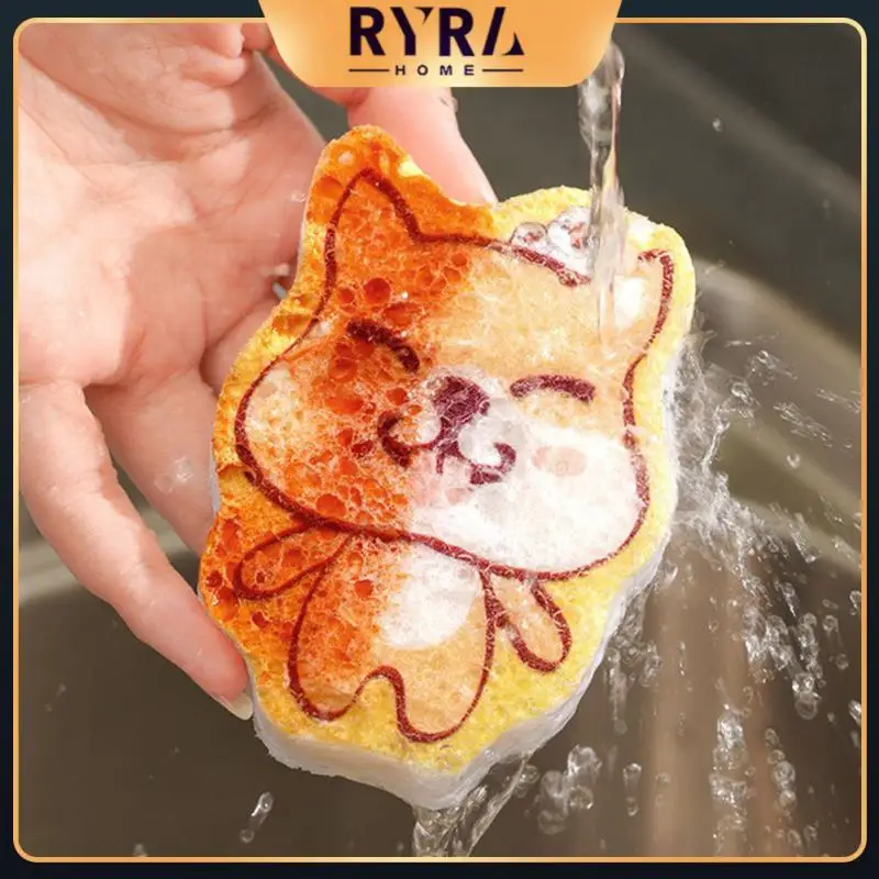 Creative Cartoon Dishwashing Sponge Natural Wood Pulp Bowl Cloth Oil-free Compressed Scouring Pad Kitchen Gadget Kitchen
Creative Cartoon Dishwashing Sponge Natural Wood Pulp Bowl Cloth Oil-free Compressed Scouring Pad Kitchen Gadget Kitchen