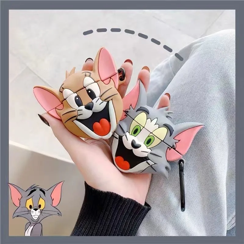 Cartoon Tom and Jerry Bluetooth-compatible Earphone Set PC Hard case Earphone Case for AirPods 1 2 Pro 3 Cover
Cartoon Tom and Jerry Bluetooth-compatible Earphone Set PC Hard case Earphone Case for AirPods 1 2 Pro 3 Cover