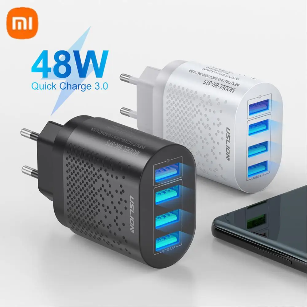 Xiaomi USB Charger Quick Charge 3A Fast Charging Power Adapter Charger For Samsung IPhone 11 7 X XR 4 Ports Mobile Phone Charger
Xiaomi USB Charger Quick Charge 3A Fast Charging Power Adapter Charger For Samsung IPhone 11 7 X XR 4 Ports Mobile Phone Charger