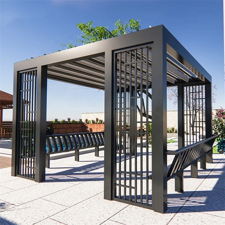 Aluminum Folding Pergola Sun Shades Waterproof Flat Roof Metal Framed Pergola Deck Patio Pour Manual Control Metal Frame Pergola
Aluminum Folding Pergola Sun Shades Waterproof Flat Roof Metal Framed Pergola Deck Patio Pour Manual Control Metal Frame Pergola