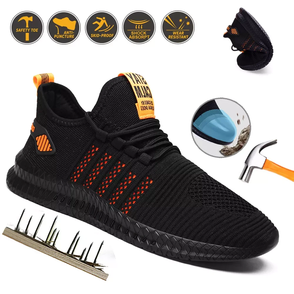Steel Toe Indestructible Shoes Men Women Lightweight Puncture Resistant Safety Work Shoes Sneakers for Construction Working
Steel Toe Indestructible Shoes Men Women Lightweight Puncture Resistant Safety Work Shoes Sneakers for Construction Working