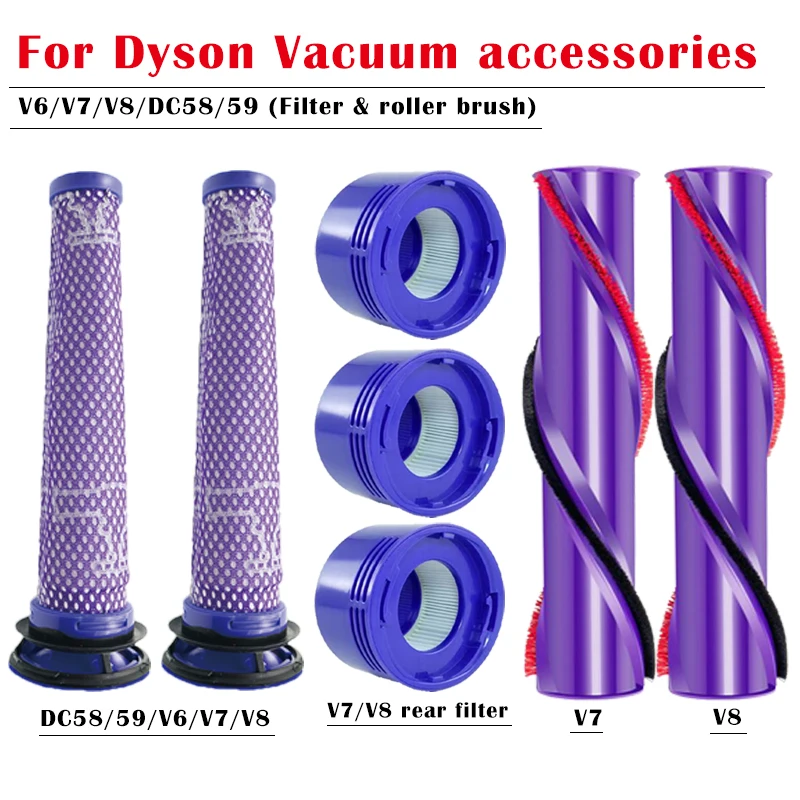 Сменные детали для пылесоса Dyson V7, моющийся фильтр HEPA, V8, роликовая щетка, сменные насадки
Сменные детали для пылесоса Dyson V7, моющийся фильтр HEPA, V8, роликовая щетка, сменные насадки