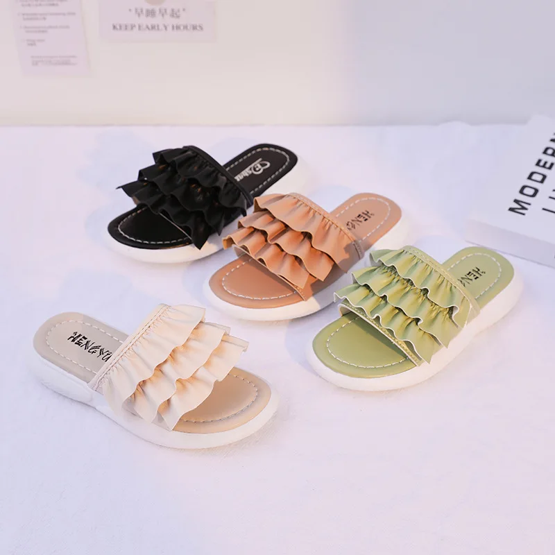 Children Summer Slippers for Girls 2022 Fashion Summer Baby Princess Outdoor Sandals for Beach Fashion Ruffles PU Flat Kids
Children Summer Slippers for Girls 2022 Fashion Summer Baby Princess Outdoor Sandals for Beach Fashion Ruffles PU Flat Kids