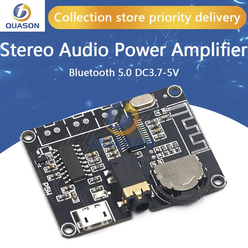 5W+5W PAM8406 Bluetooth 5.0 DC3.7-5V stereo audio power amplifier module XY-P5W for Arduino diy kit
5W+5W PAM8406 Bluetooth 5.0 DC3.7-5V stereo audio power amplifier module XY-P5W for Arduino diy kit