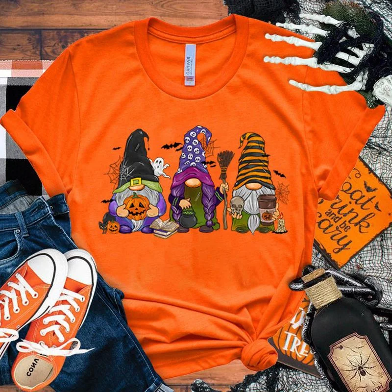 Hot Sales Halloween Gnome Pumpkin Coffee Witch T Shirts Women Men Summer Cool Short Sleeves Personality Harajuku T-Shirt 
Hot Sales Halloween Gnome Pumpkin Coffee Witch T Shirts Women Men Summer Cool Short Sleeves Personality Harajuku T-Shirt