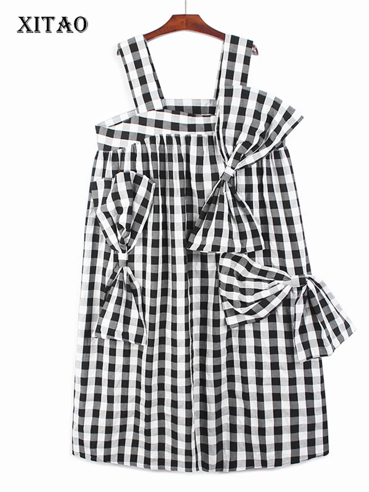 XITAO Strapless Dress Fashion Bow Small Fresh Pullover Goddess Fan Plaid Goddess Fan Casual Style Autumn Loose Dress WLD7014
XITAO Strapless Dress Fashion Bow Small Fresh Pullover Goddess Fan Plaid Goddess Fan Casual Style Autumn Loose Dress WLD7014