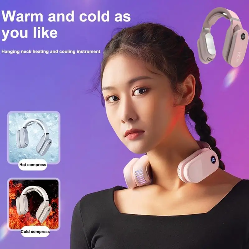 Portable Hanging Neck Fan Electric Bladeless Fan Cooling Heater Heating Wearable Neck Massager Personal Neck Air Conditioner
Portable Hanging Neck Fan Electric Bladeless Fan Cooling Heater Heating Wearable Neck Massager Personal Neck Air Conditioner