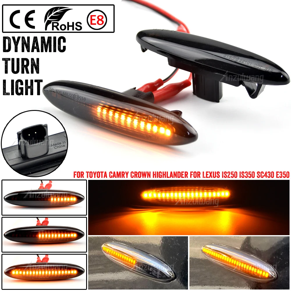 2pcs Amber Side Marker LED Turn Signal Light For Lexus IS250 IS350 Toyota Camry 40 Crown Highlander Mark X
2pcs Amber Side Marker LED Turn Signal Light For Lexus IS250 IS350 Toyota Camry 40 Crown Highlander Mark X