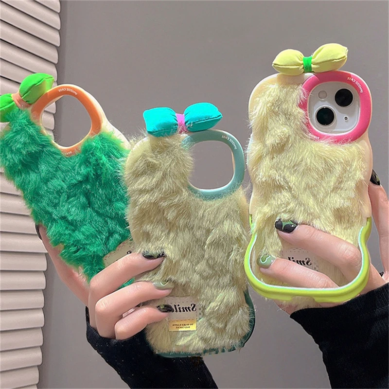 Korean Cute 3D Bow Fur Phone Case For iPhone 14 13 12 11 Pro XS Max XR Winter Plush Kickstand Holder Shockproof Soft Back Cover
Korean Cute 3D Bow Fur Phone Case For iPhone 14 13 12 11 Pro XS Max XR Winter Plush Kickstand Holder Shockproof Soft Back Cover