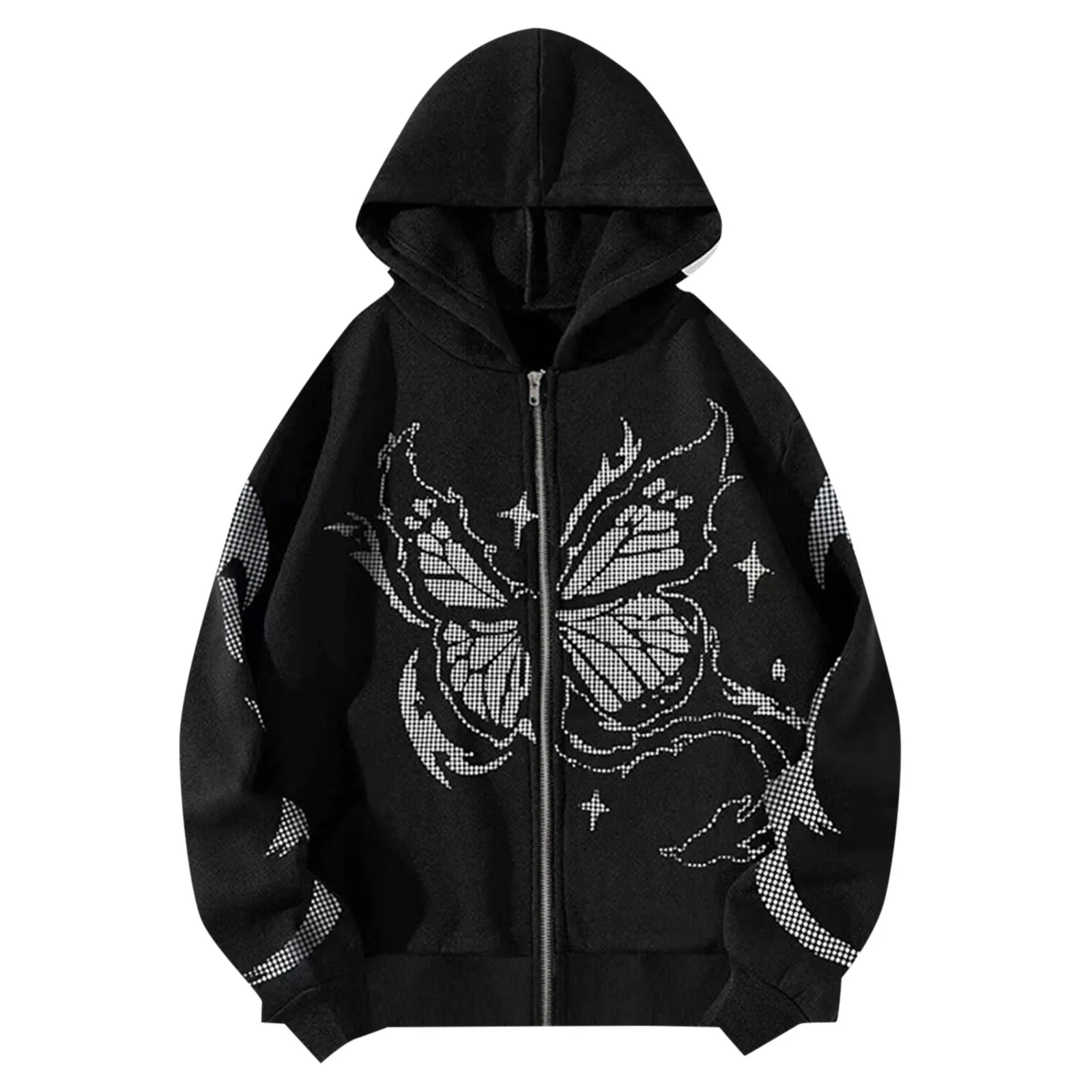 Y2k Aesthetic Zip Up Hoodies Women Butterfly Print Black Gothic Sweatshirts Hooded Tops Oversize Leisure Warm Outwear Tracksuits
Y2k Aesthetic Zip Up Hoodies Women Butterfly Print Black Gothic Sweatshirts Hooded Tops Oversize Leisure Warm Outwear Tracksuits