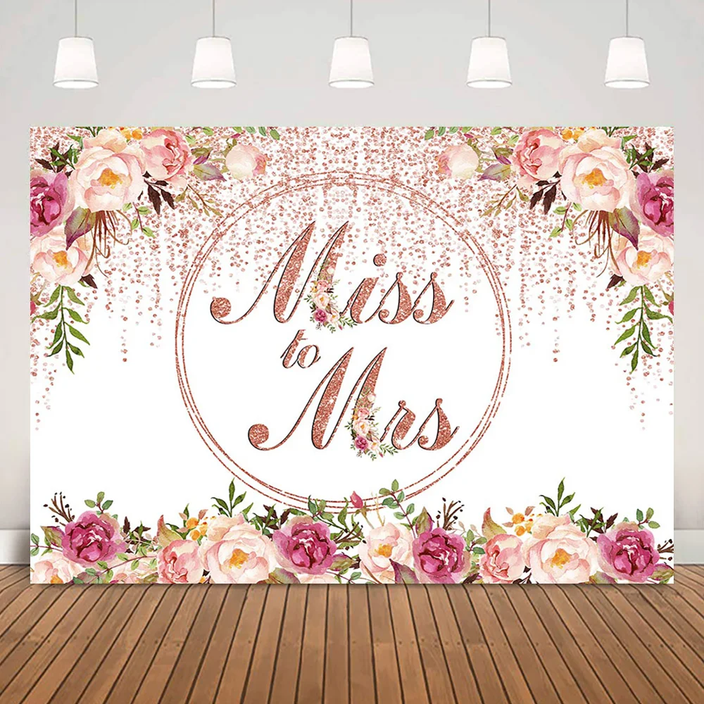 Miss or Mrs Wedding Background Bridal Shower Rose Gold Glitter Photo Backdrop Pink Flowers Wedding Birthday Party Decorations
Miss or Mrs Wedding Background Bridal Shower Rose Gold Glitter Photo Backdrop Pink Flowers Wedding Birthday Party Decorations