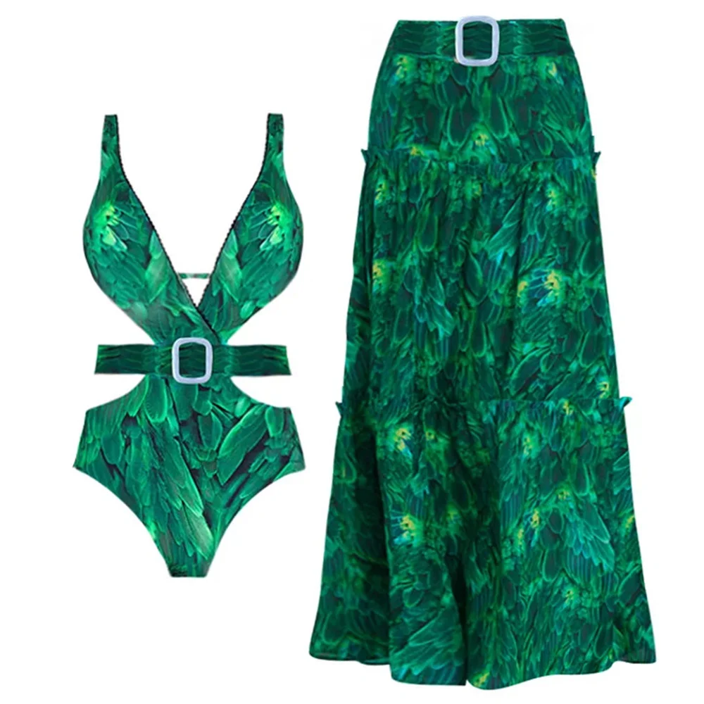 Leaf Print Bikini Swimsuit and Skirt Women 2023 New Cutout Swimwear Retro Holiday Beach Bathing Deep V Backless Suit Summer
Leaf Print Bikini Swimsuit and Skirt Women 2023 New Cutout Swimwear Retro Holiday Beach Bathing Deep V Backless Suit Summer