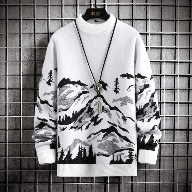2023 Autumn Winter New Men's Fashion Casual Slim Fit letter Sweater Men's Plus Velvet Thick Warm Large Size Sweater
2023 Autumn Winter New Men's Fashion Casual Slim Fit letter Sweater Men's Plus Velvet Thick Warm Large Size Sweater