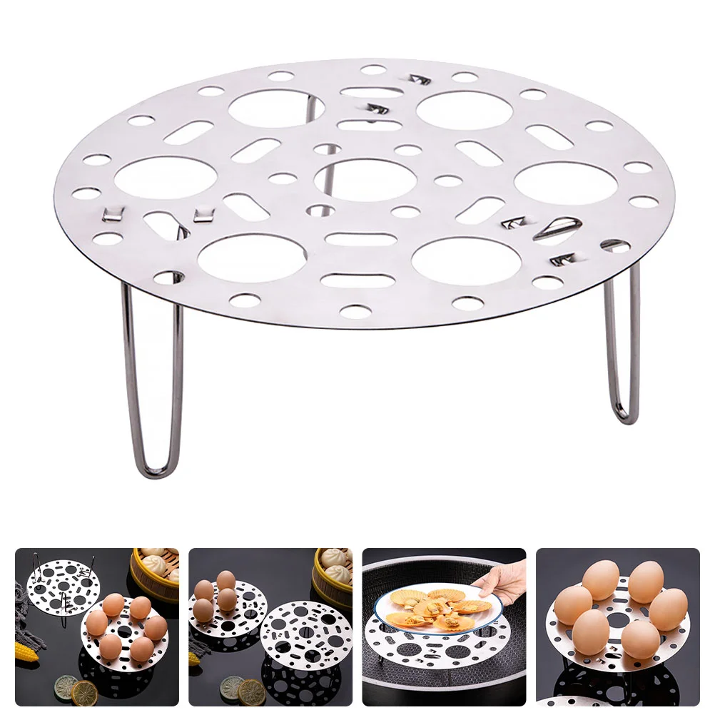 

Rack Steamer Egg Steam Steaming Cooking Trivet Stand Pot Cooker Cooling Racks Metal Pressure Dumpling Air Baking Canner Fryer