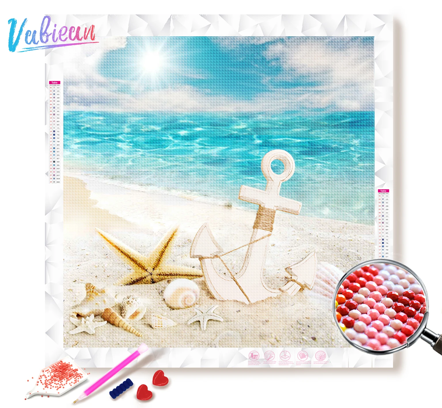 Vabiean 5D DIY Full Drill Diamond Paintings Art, Beach Landscape Paint by Diamonds with Round drill Wall Decor Art 35x35cm
Vabiean 5D DIY Full Drill Diamond Paintings Art, Beach Landscape Paint by Diamonds with Round drill Wall Decor Art 35x35cm