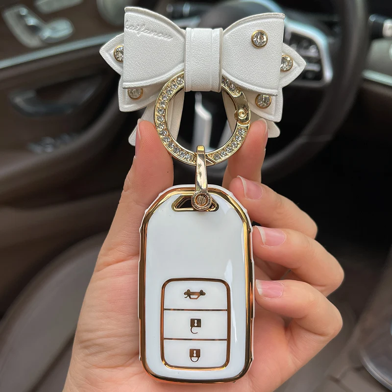 Bow Car Key Case Cover For Honda XRV VEZEL Jazz Fit LIFE Crosstour JADE Gienia HRV City Crider Greiz Spirior Crv 3 Accord Civic
Bow Car Key Case Cover For Honda XRV VEZEL Jazz Fit LIFE Crosstour JADE Gienia HRV City Crider Greiz Spirior Crv 3 Accord Civic