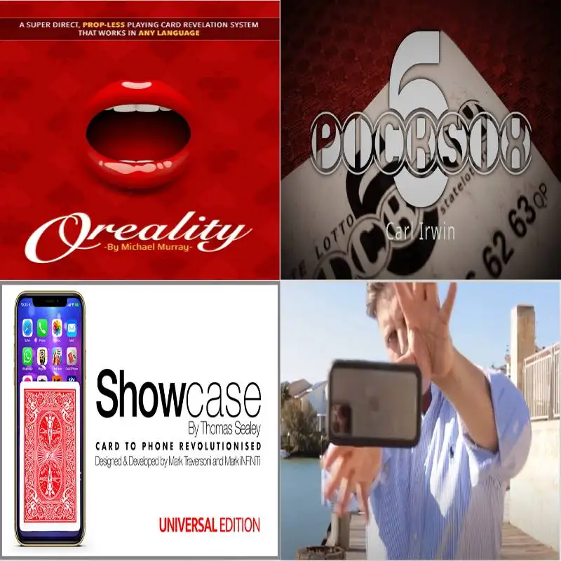 Orbit by Mark Parker,Oreality by Michael Murray,Pick Six by Carl Irwin,Showcase by Thomas Sealey magic tricks 
Orbit by Mark Parker,Oreality by Michael Murray,Pick Six by Carl Irwin,Showcase by Thomas Sealey magic tricks