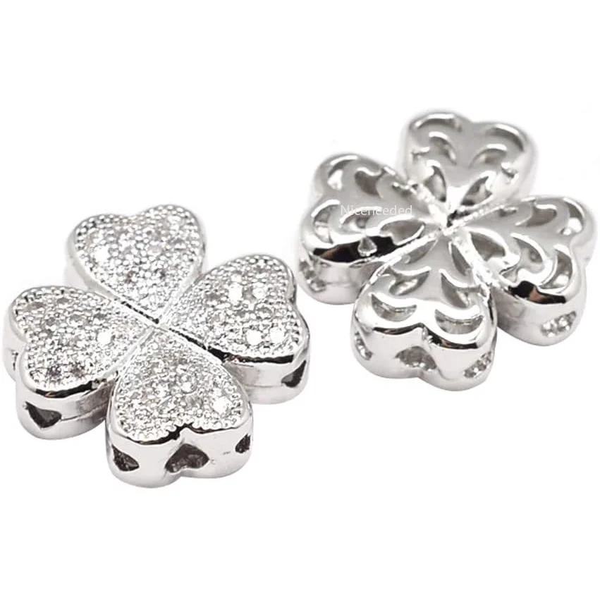 10 pcs Lucky Clover Beads Brass Micro Pave Cubic ia Beads Platinum Plated Charms for Women Loose Beads for Bracelet Making
10 pcs Lucky Clover Beads Brass Micro Pave Cubic ia Beads Platinum Plated Charms for Women Loose Beads for Bracelet Making