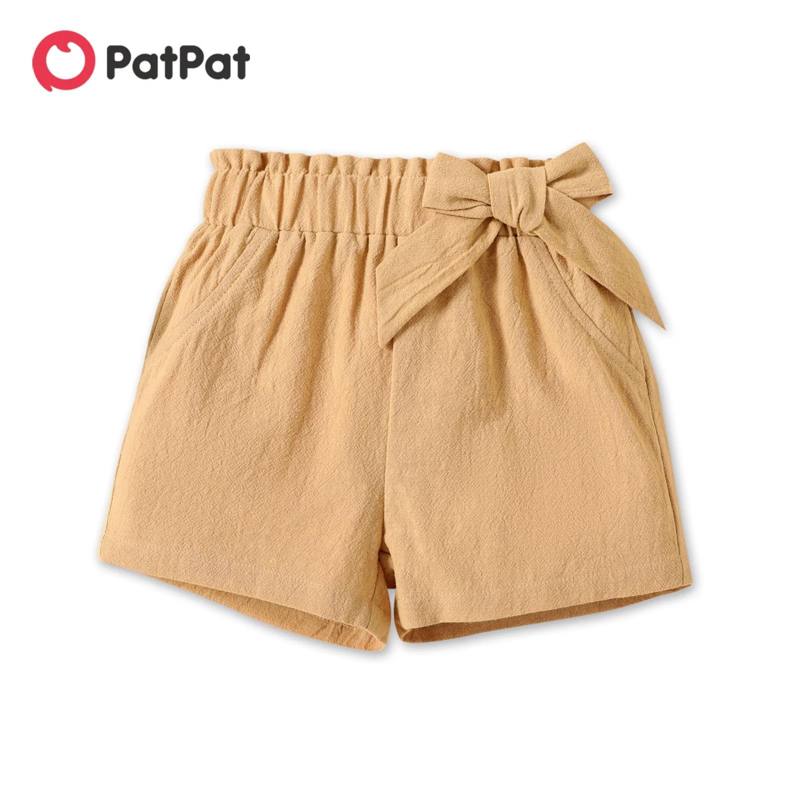 Детские однотонные шорты PatPat из 100% хлопка с бантом для маленьких девочек
Детские однотонные шорты PatPat из 100% хлопка с бантом для маленьких девочек
