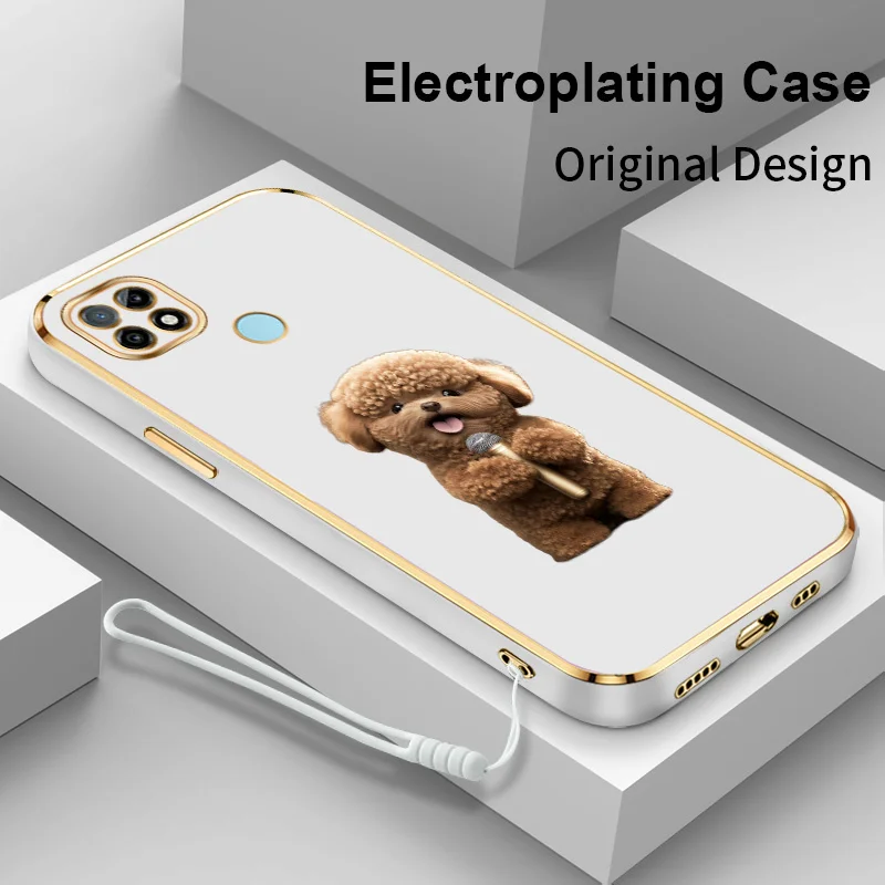Singing Puppy Square Electroplating Phone Case for Realme C21 C21Y C25Y C30 C31 C33 C35 C2 2019 C2S Narzo 50A Prime Back Cover
Singing Puppy Square Electroplating Phone Case for Realme C21 C21Y C25Y C30 C31 C33 C35 C2 2019 C2S Narzo 50A Prime Back Cover