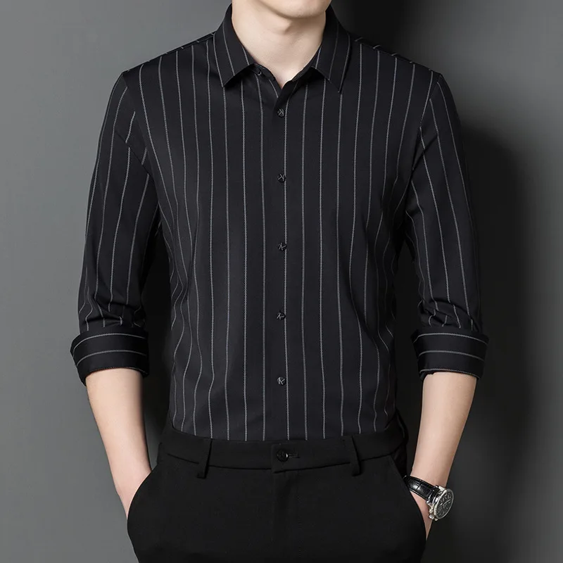 M-5xl Mens Shirts Autumn Male Long Sleeve Button Turn-down Collar Solid Color Business Traceless Anti-wrinkle Top Clothes C78
M-5xl Mens Shirts Autumn Male Long Sleeve Button Turn-down Collar Solid Color Business Traceless Anti-wrinkle Top Clothes C78