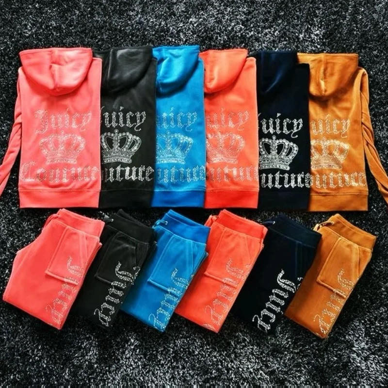 Spring/Fall 2021 Women's Brand Velvet Fabric Tracksuits Velour Suit for Women Track Suit Hoodies And Pants Fat Sister Sportswear
Spring/Fall 2021 Women's Brand Velvet Fabric Tracksuits Velour Suit for Women Track Suit Hoodies And Pants Fat Sister Sportswear