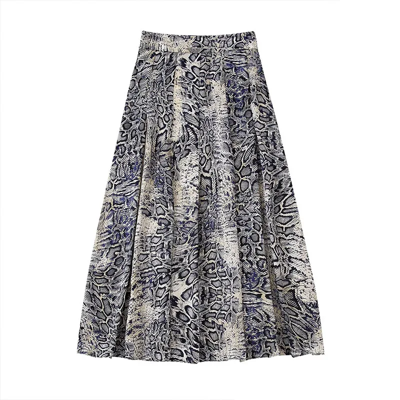 New Fashion Streetwear Animal Print Pleated Skirt Vintage High-Waisted A-line Side Zipper Midi Summer Skirts 2022
New Fashion Streetwear Animal Print Pleated Skirt Vintage High-Waisted A-line Side Zipper Midi Summer Skirts 2022