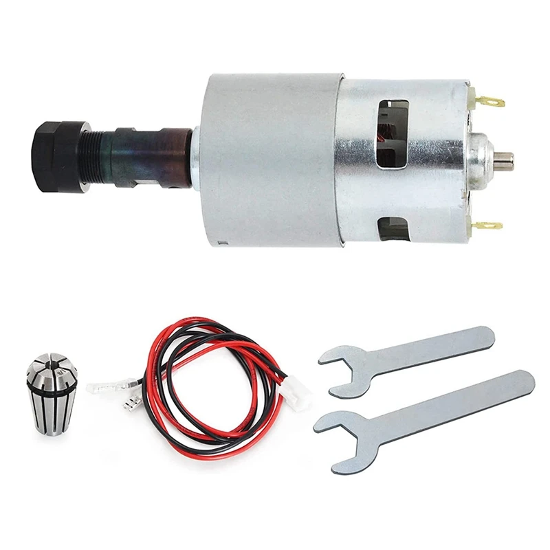 DC Motor CNC 775 Spindle Motor 100W 12-24VDC 20000RMP + ER11 Collet For DIY Mini CNC 3018 3018Pro 3018Pro-Max 3018Pro-N
DC Motor CNC 775 Spindle Motor 100W 12-24VDC 20000RMP + ER11 Collet For DIY Mini CNC 3018 3018Pro 3018Pro-Max 3018Pro-N