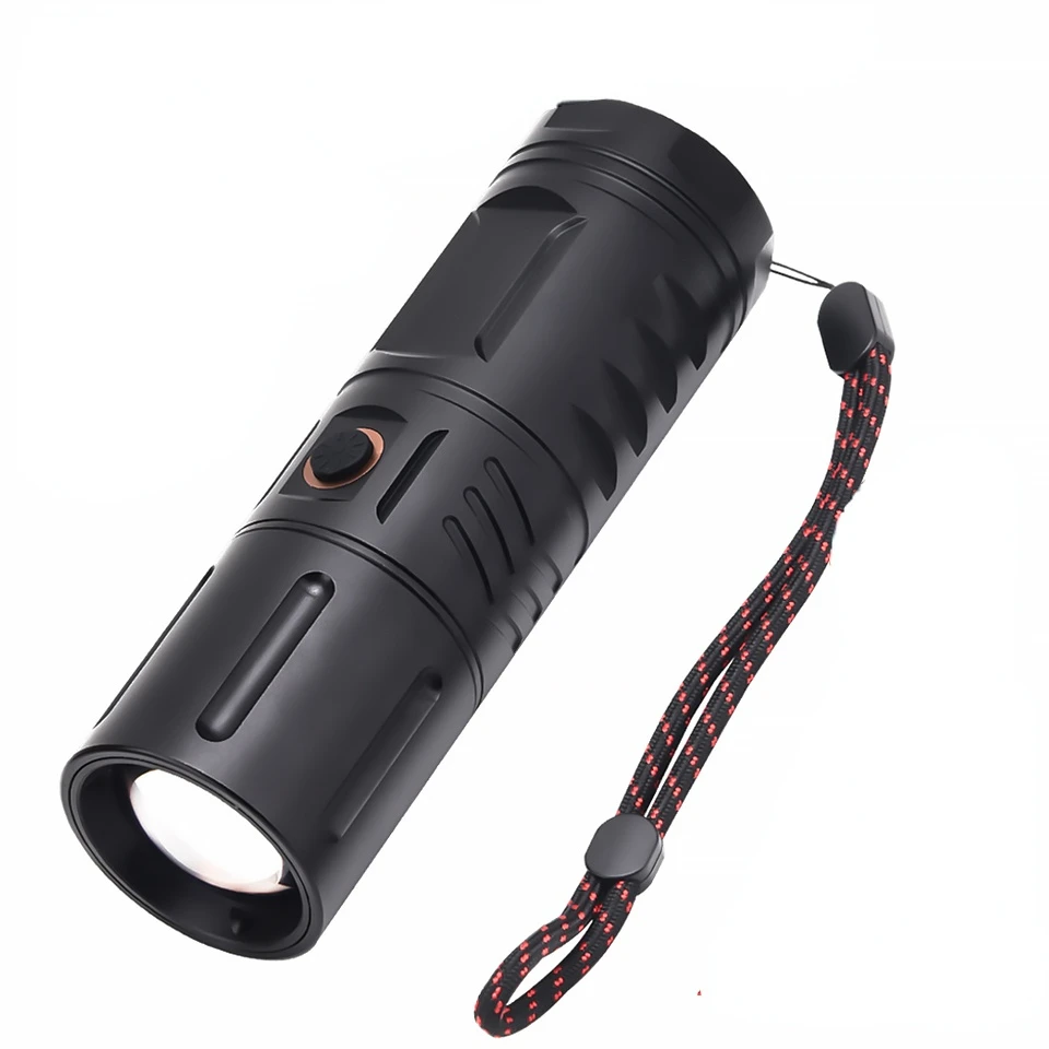 Powerful flashlight with USB output, 5 lighting modes, built-in battery, zoom, and portable lamp, suitable for
Powerful flashlight with USB output, 5 lighting modes, built-in battery, zoom, and portable lamp, suitable for