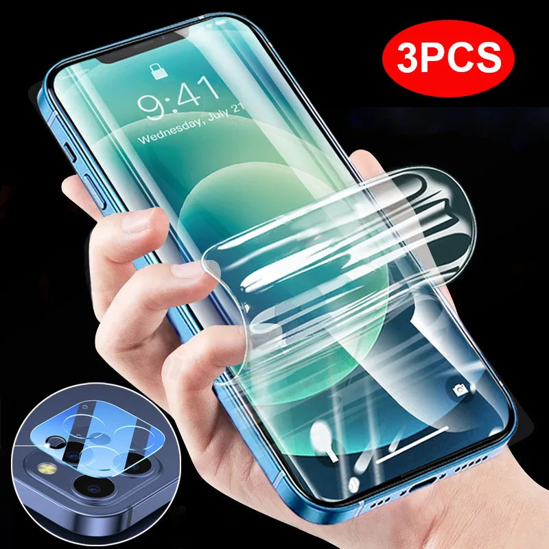10D Hydrogel film 3Pcs Phone Screen protective film Camera protective films for iPhone 11 12 13 Pro Max SE XS X XR 8 7 Plus 6 6S
10D Hydrogel film 3Pcs Phone Screen protective film Camera protective films for iPhone 11 12 13 Pro Max SE XS X XR 8 7 Plus 6 6S
