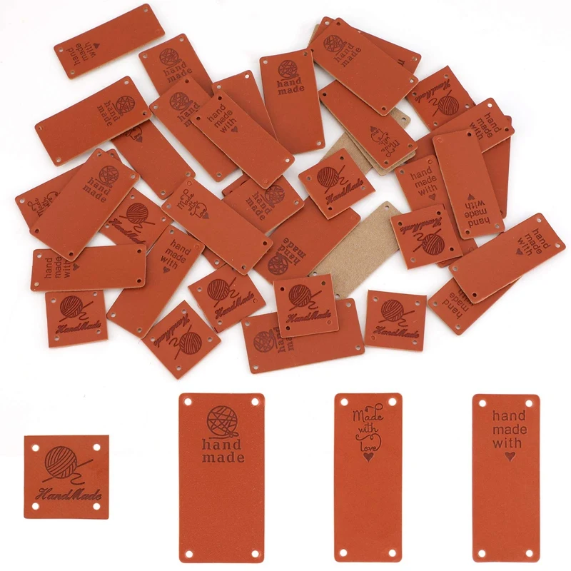 Best 80PCS Handmade Leather Labels PU Leather Labels Hand Made Embossed Tags With Holes For Crafts, Knitting, And Crocheting
Best 80PCS Handmade Leather Labels PU Leather Labels Hand Made Embossed Tags With Holes For Crafts, Knitting, And Crocheting