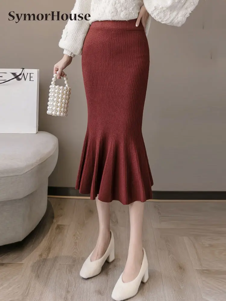 2022 New Autumn Winter Thick Knitted Skirt Women Korean Solid Color All-match Casual Slim Package Hips Midi Mermaid Skirt Female
2022 New Autumn Winter Thick Knitted Skirt Women Korean Solid Color All-match Casual Slim Package Hips Midi Mermaid Skirt Female
